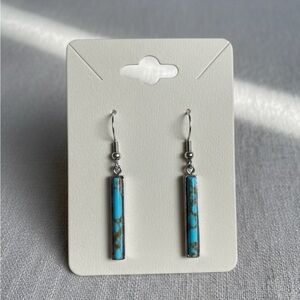 Turquoise and Silver Dangle Earrings
